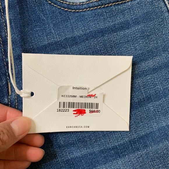 KanCan Jeans Womens 24 Denim Teegan High Rise Cropped Skinny Stretch Zip Fly - Picture 3 of 10